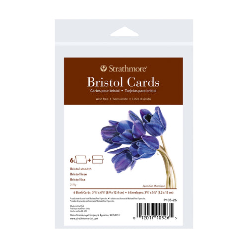 Strathmore 400 Series Bristol Cards Announcement Pack of 6 - 3.5" x 4.7/8"
