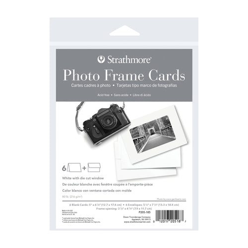 Strathmore Photo Frame Cards White Pack of 6 - 5" x 6 7/8"