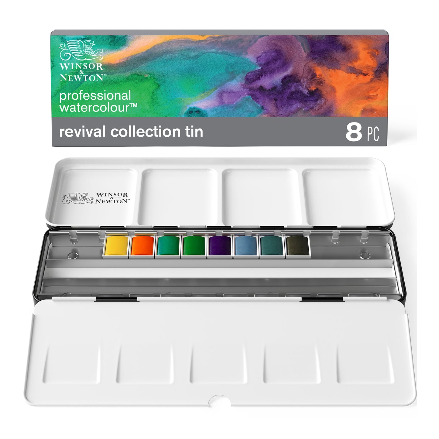 Winsor & Newton Professional Watercolour Set of 8 Revival Collection Tin