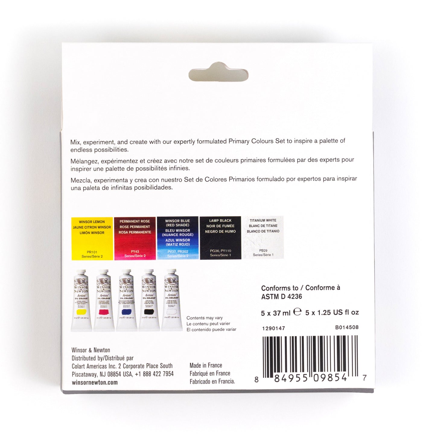 Winsor & Newton Artists' Oil Colours - Primary Set of 5
