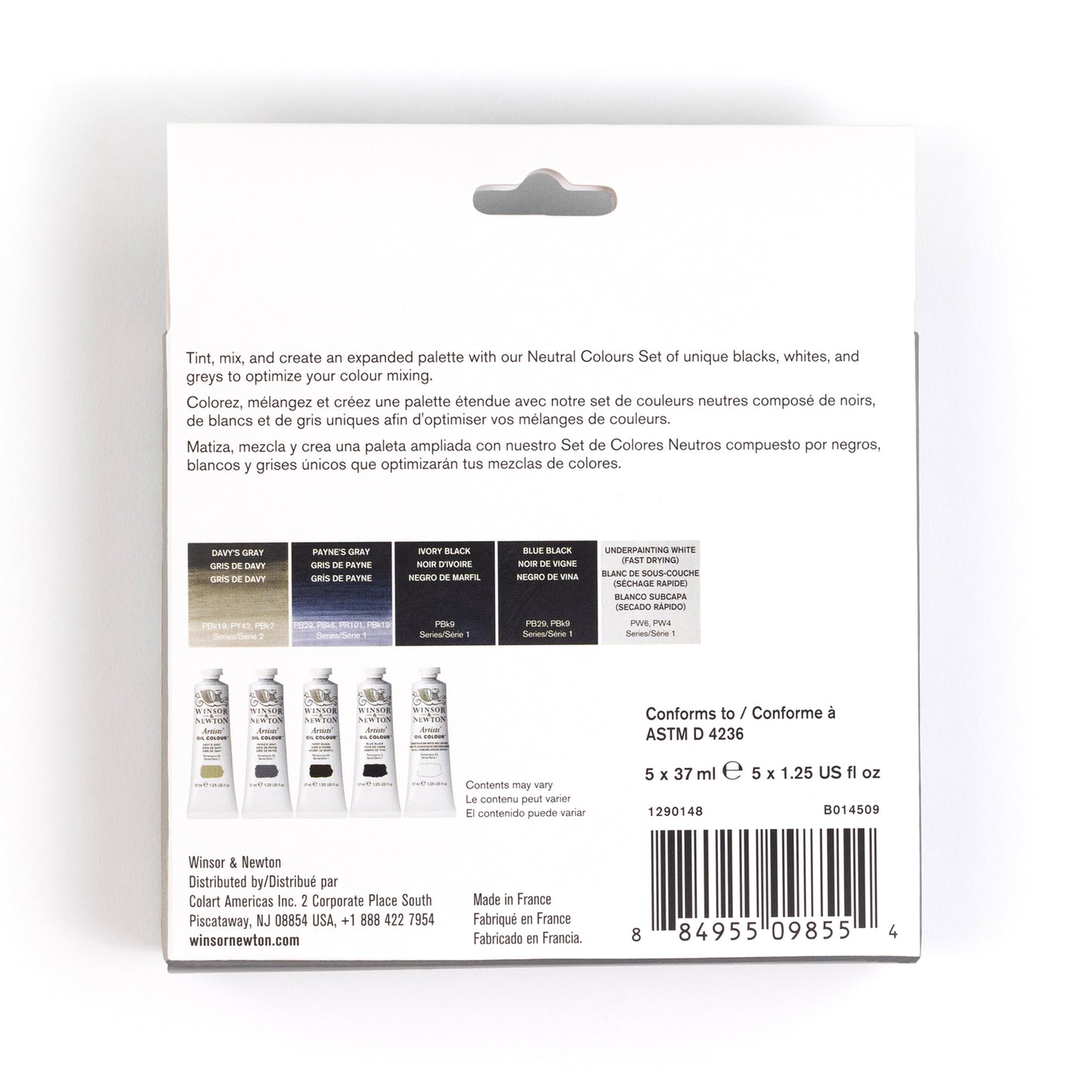 Winsor & Newton Artists' Oil Colours - Neutral Set of 5