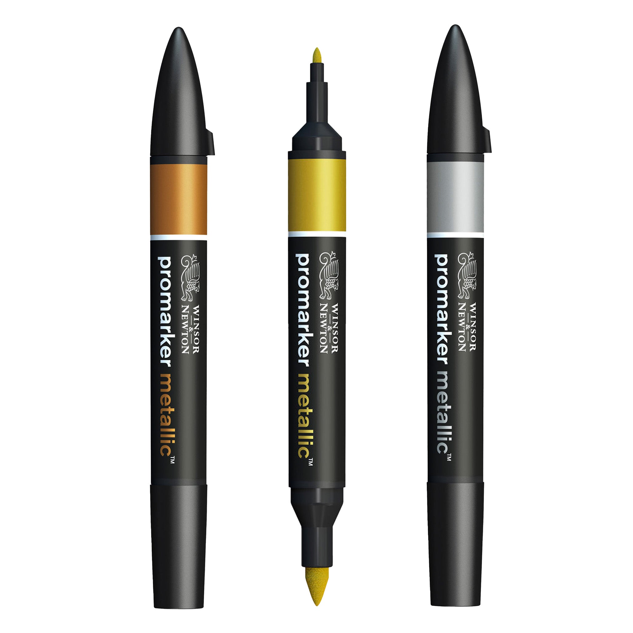 Winsor & Newton Promarker Metallic, Set of 2, Gold and Silver