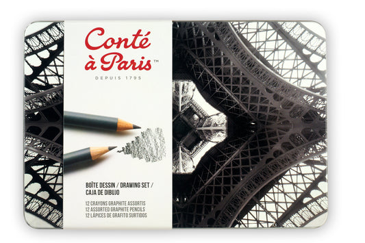 Conte a Paris Drawing Pencil Graphite Set of 12