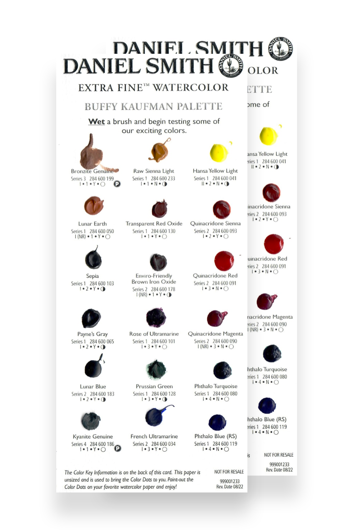 Daniel Smith Extra Fine Watercolour Dot Card - Buffy Kaufman - Gift With Purchase