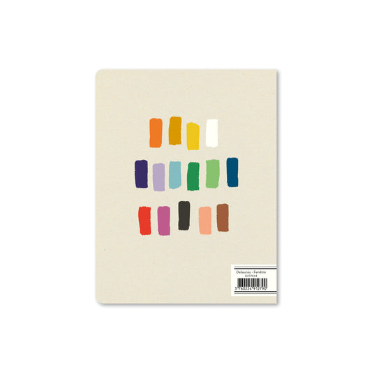 Alibabette lined journal, Delaunay Fenetre cover, back