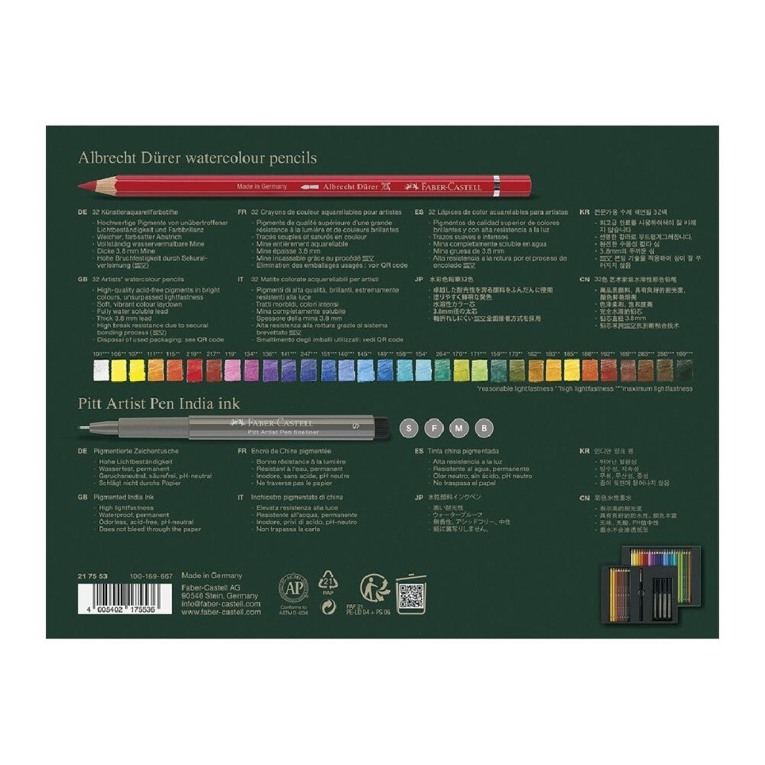 Faber-Castell Albrecht Dürer & Pitt Artist Pen Gift Set of 37