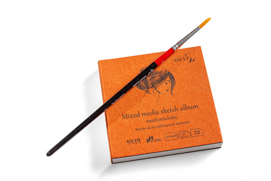 SM•LT #Authenticbaby Mixed Media Sketch Album – 3.5" x 3.5"