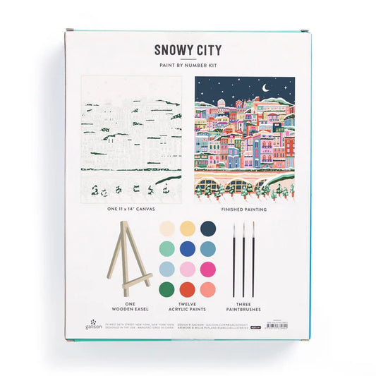 Snowy City Paint-by-Number Kit
