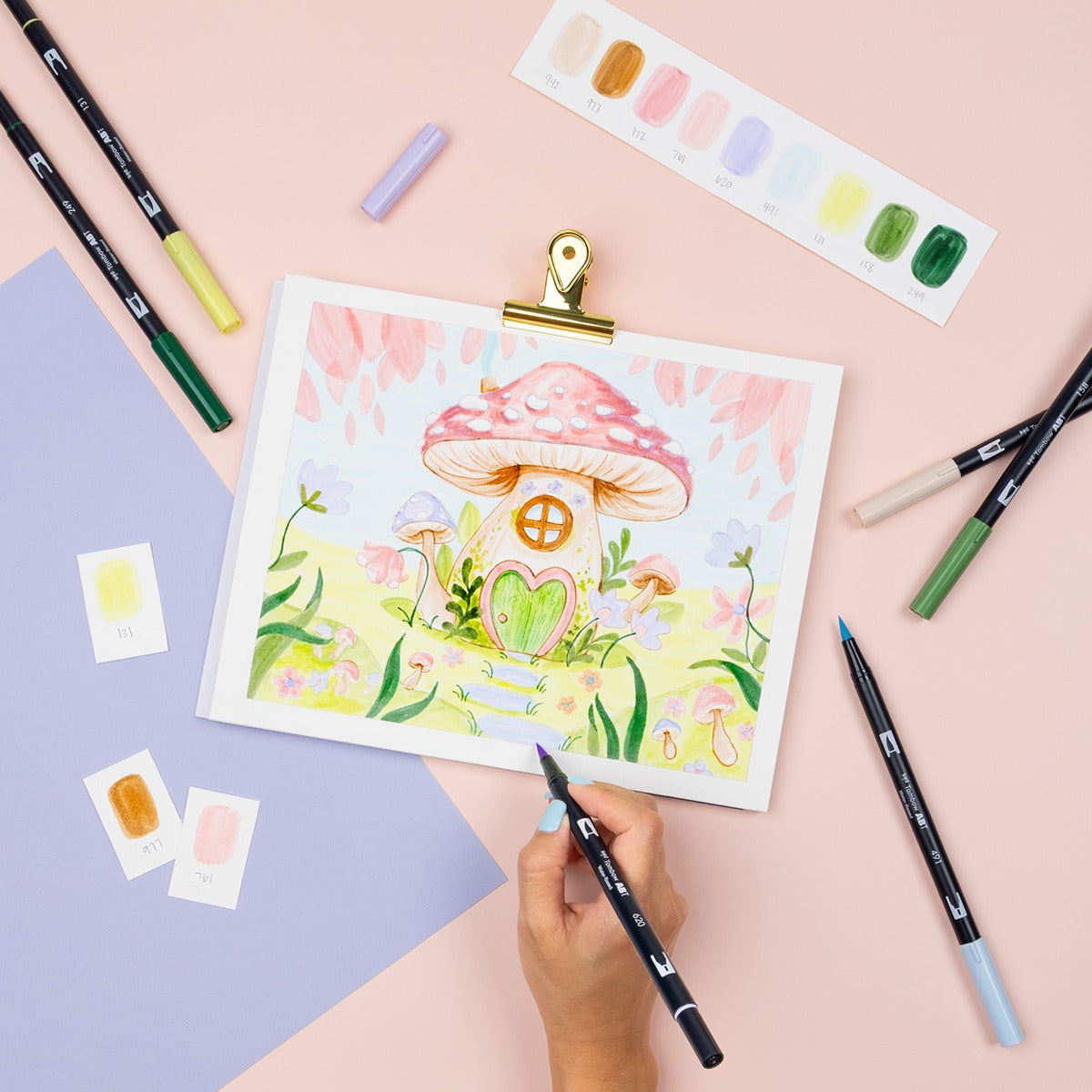 Tombow Dual Brush Pen Set of 10 - Fairies