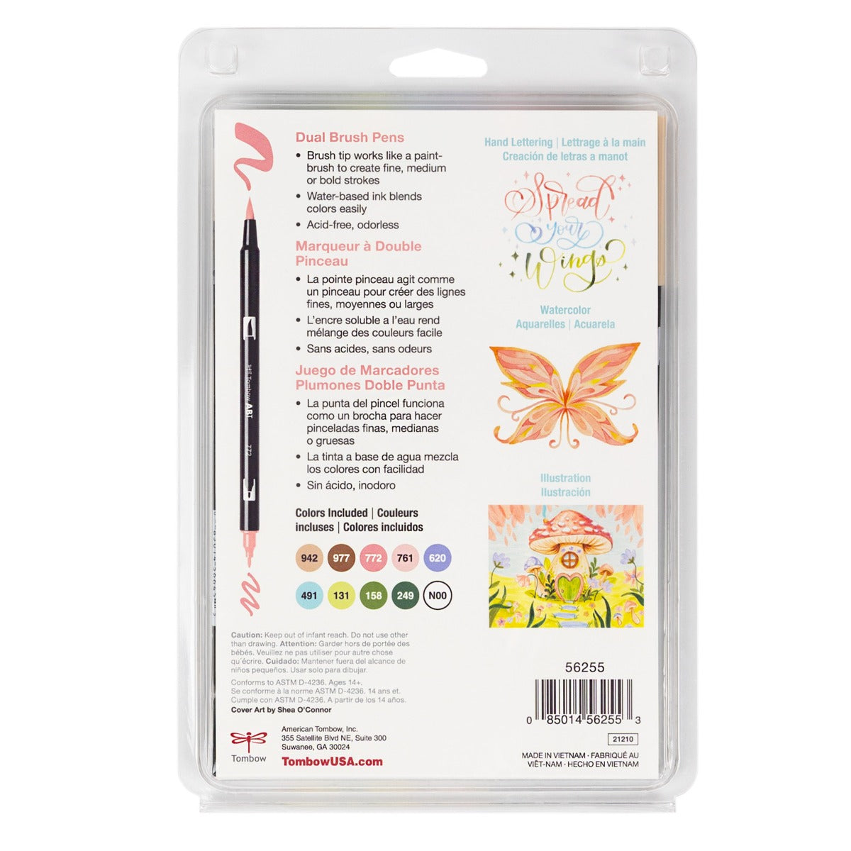 Tombow Dual Brush Pen Set of 10 - Fairies