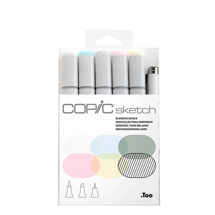 COPIC Sketch Marker Blending With Multiliner+ Set of 6