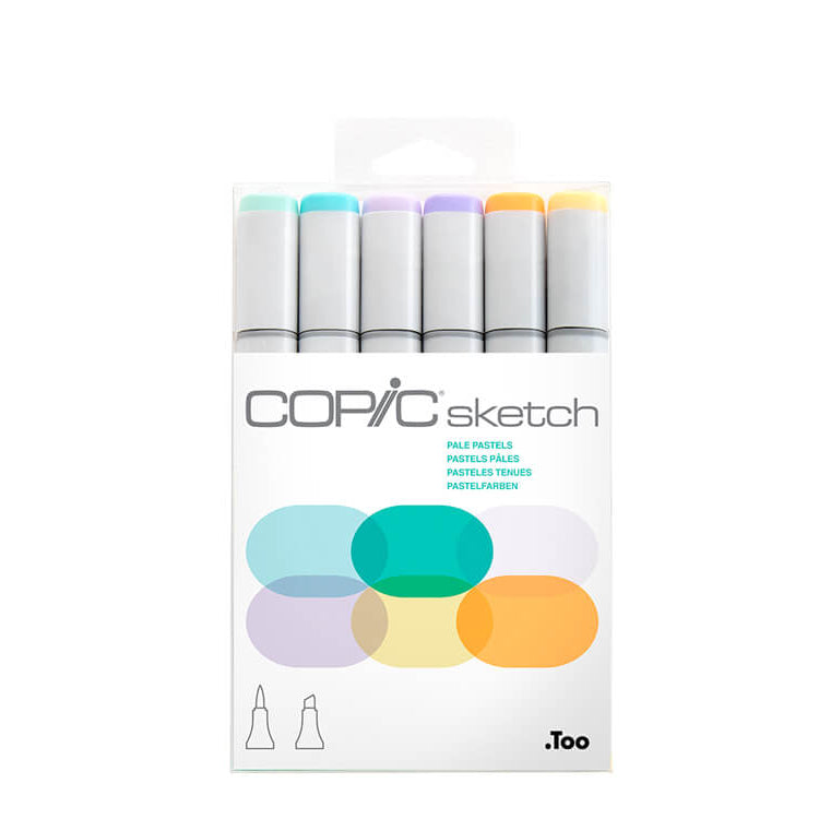 COPIC Sketch Marker Pale Pastels Set of 6