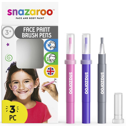 Snazaroo Face Paint Brush Pen Fantasy Pack Set of 3