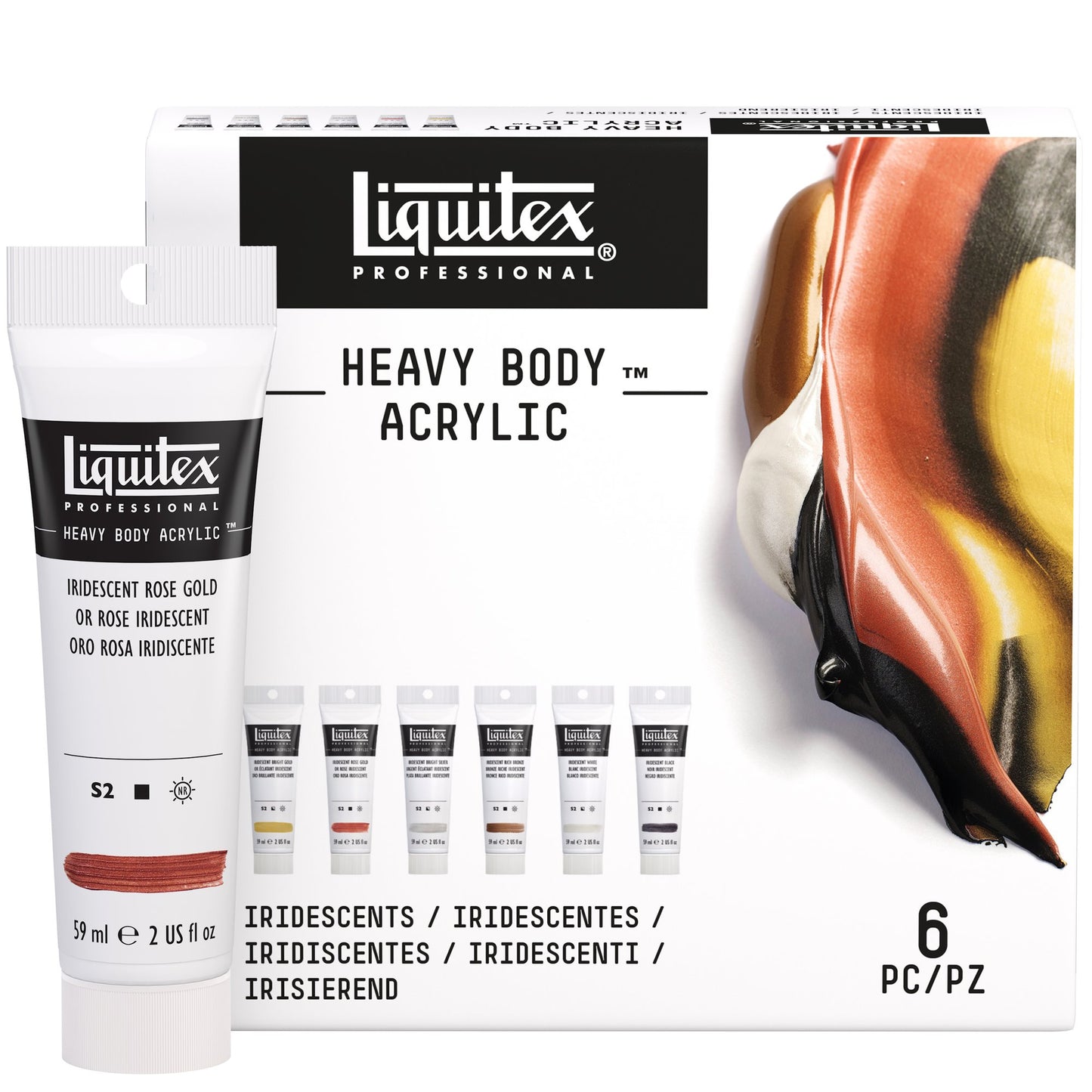 Liquitex Professional Heavy Body Acrylics Set of 6 - Iridescents - Clearance