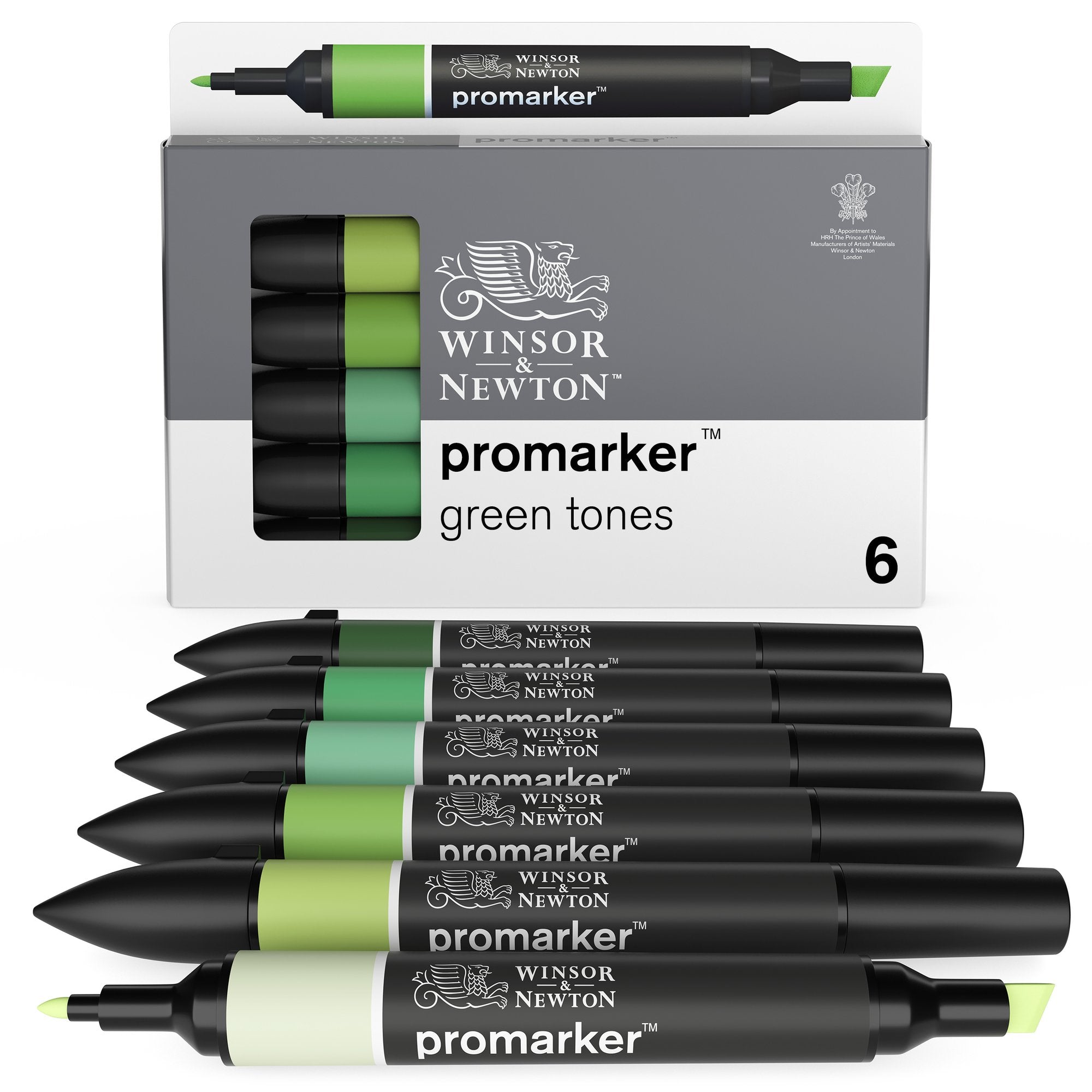 Winsor & Newton Promarker Set of 6 Green Tones – Opus Art Supplies