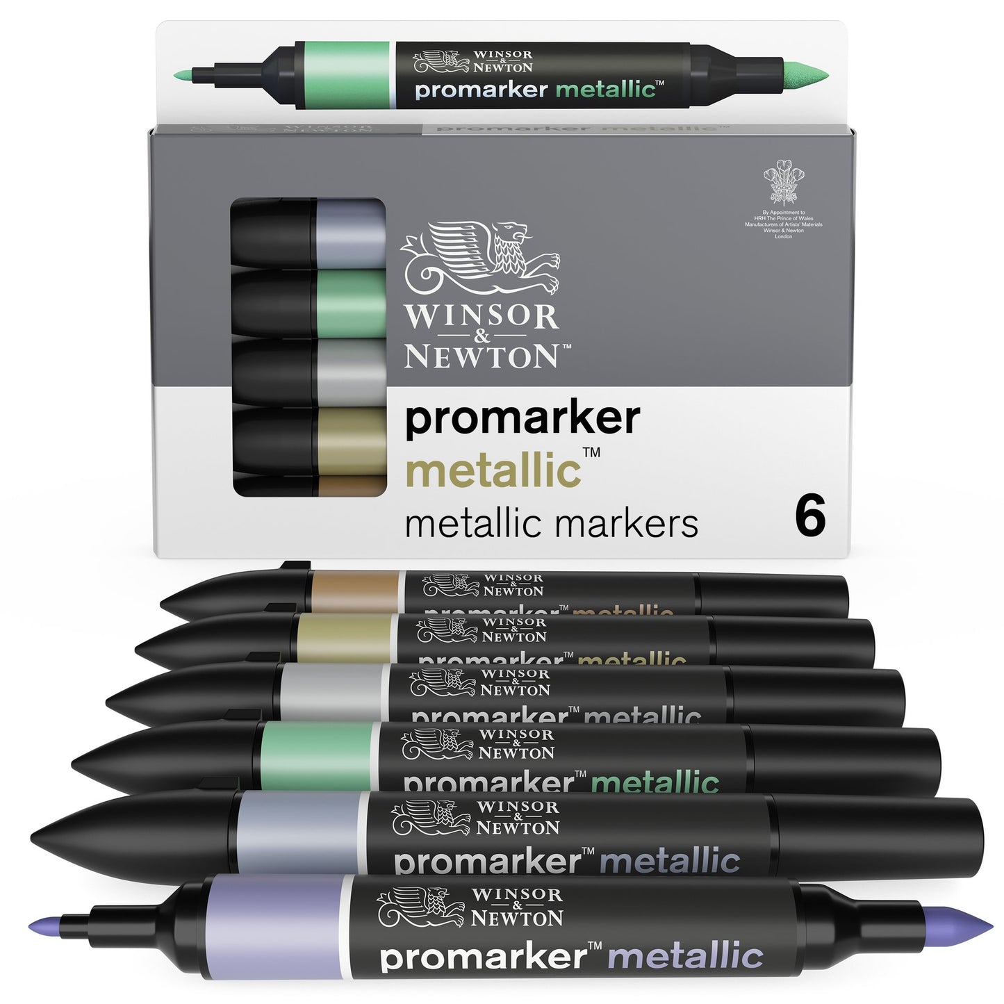 Winsor & Newton Promarker Set of 6 Metallic