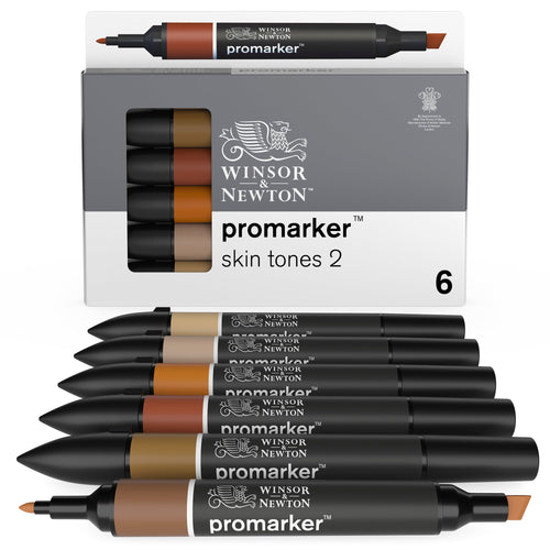 Winsor & Newton Promarker Set of 6 Skin Tones #2