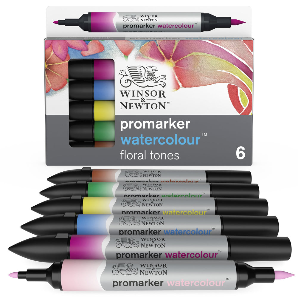 Winsor & Newton Promarker Watercolour Set of 6 Floral