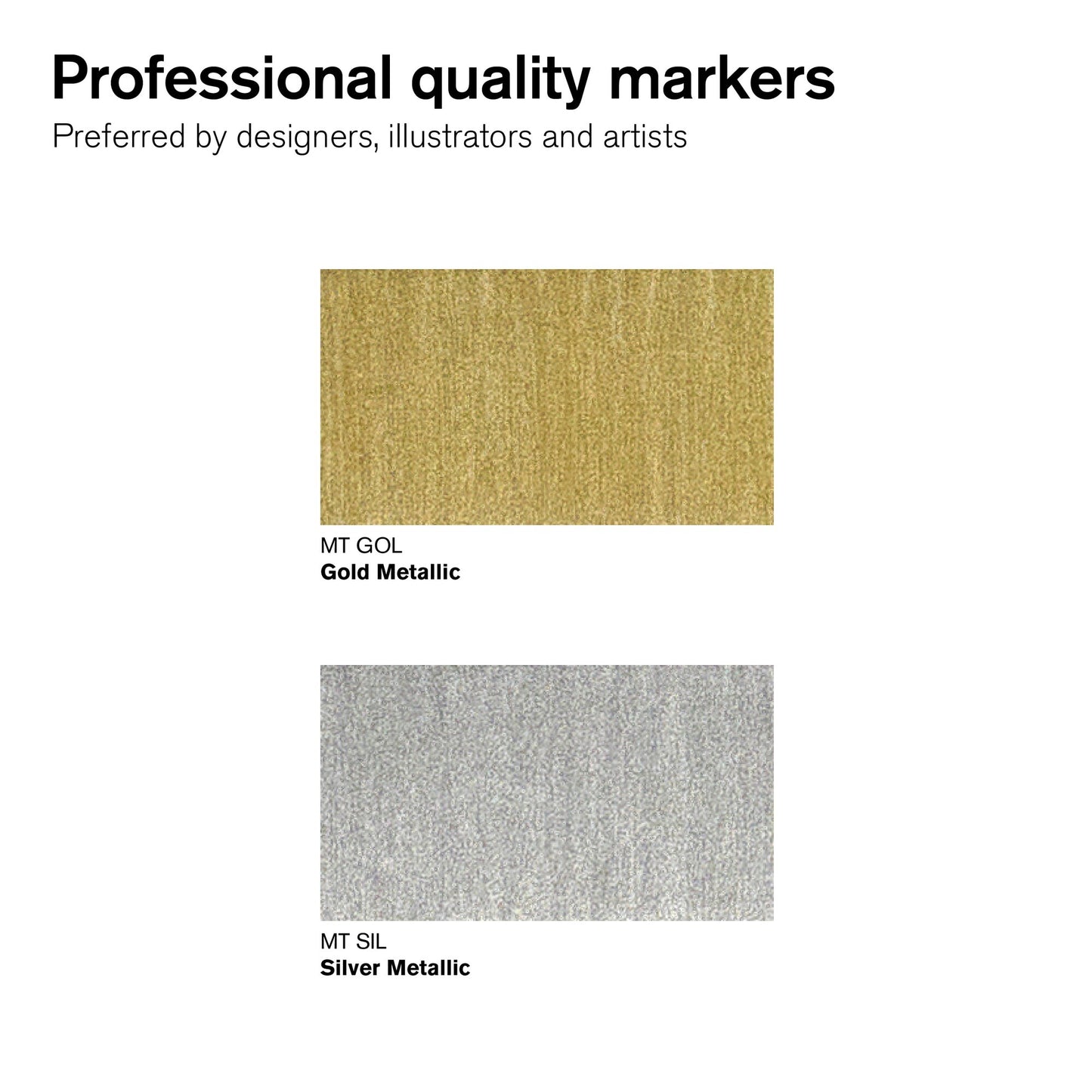 Winsor & Newton Promarker Gold & Silver Pack of 2