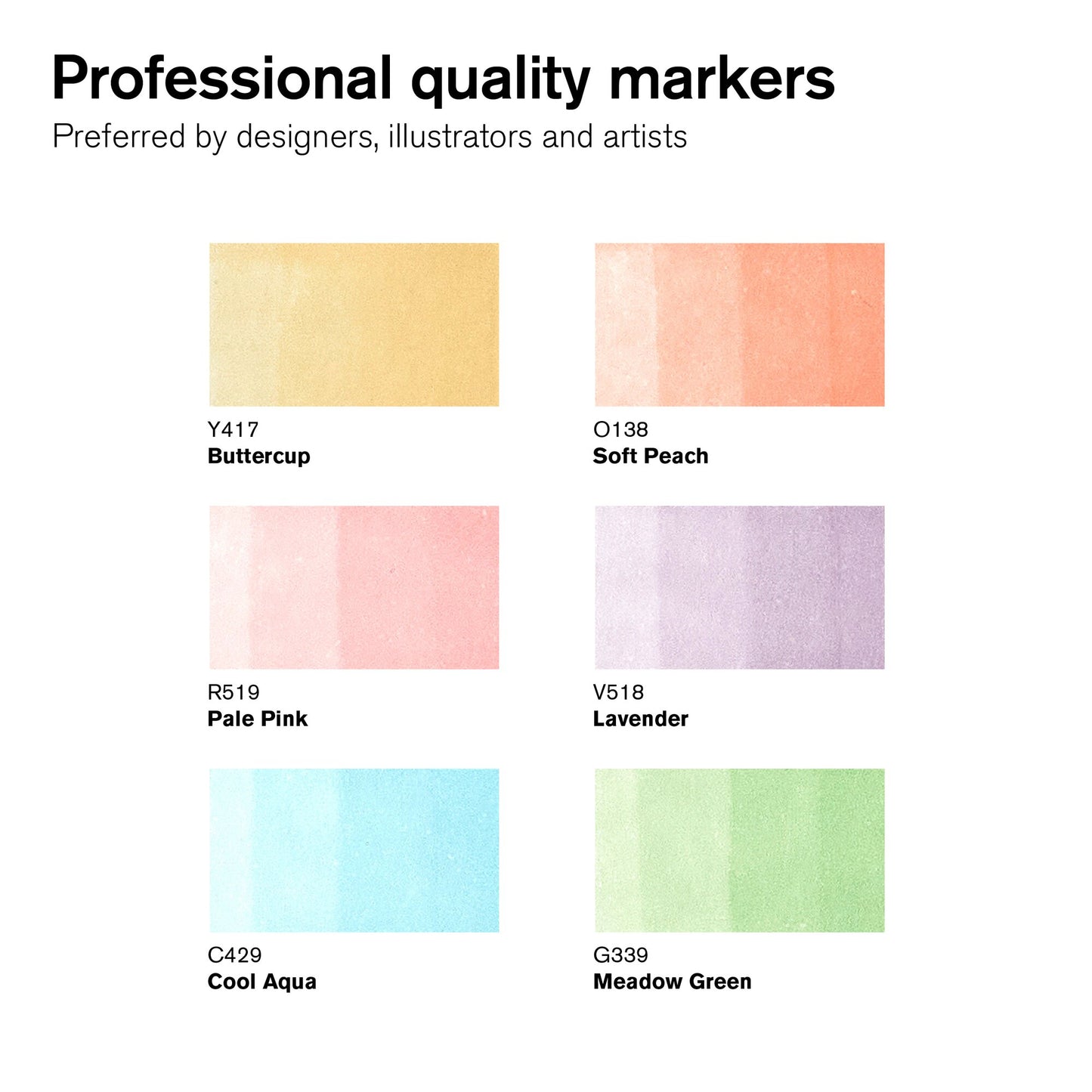 Winsor & Newton Promarker Set of 6 Pastel Tones