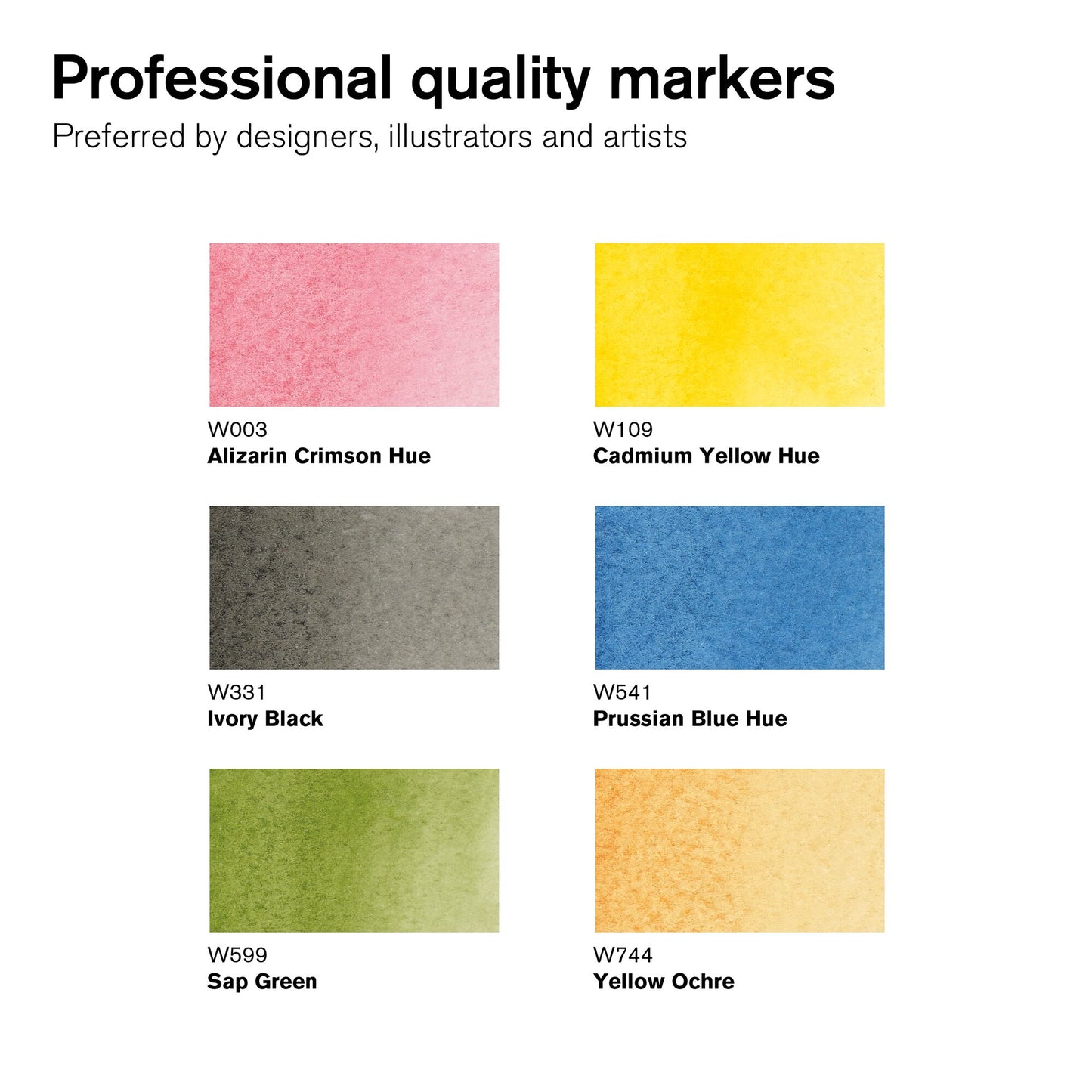 Winsor & Newton Promarker Watercolour Set of 6 Basic