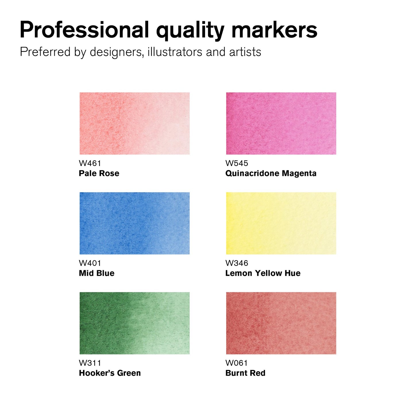 Winsor & Newton Promarker Watercolour Set of 6 Floral