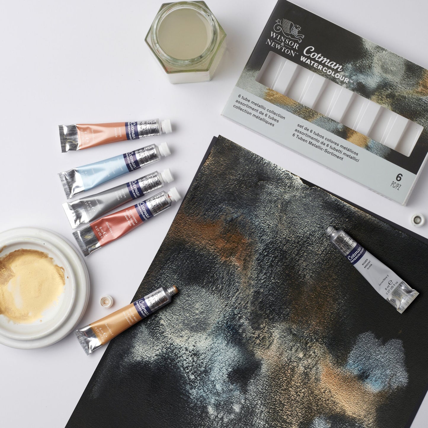 Winsor & Newton Cotman Watercolour Metallic Collection Set of 6