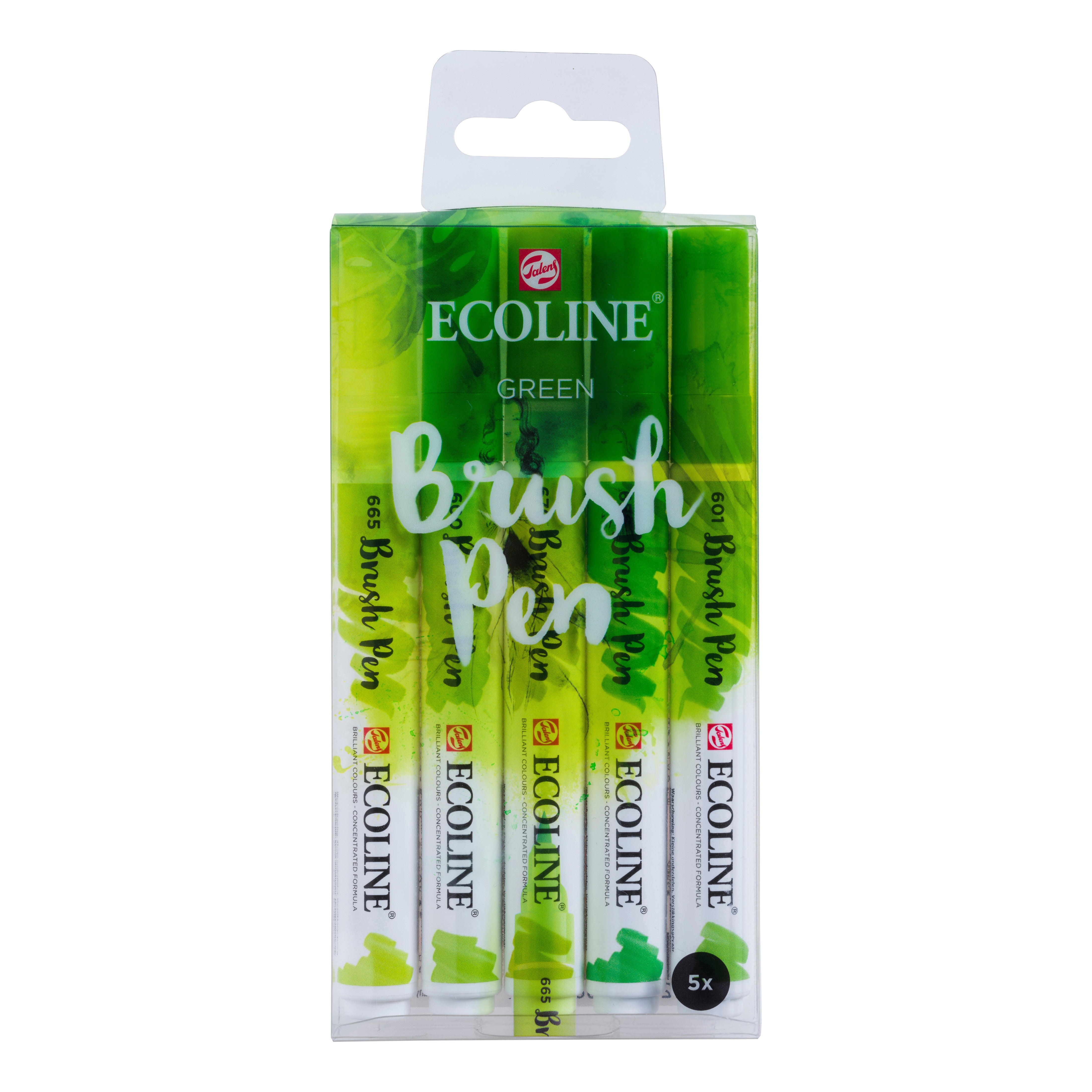 Royal Talens Ecoline - Set 5 Marcadores Brush Pen; Pastel – Dibu Chile