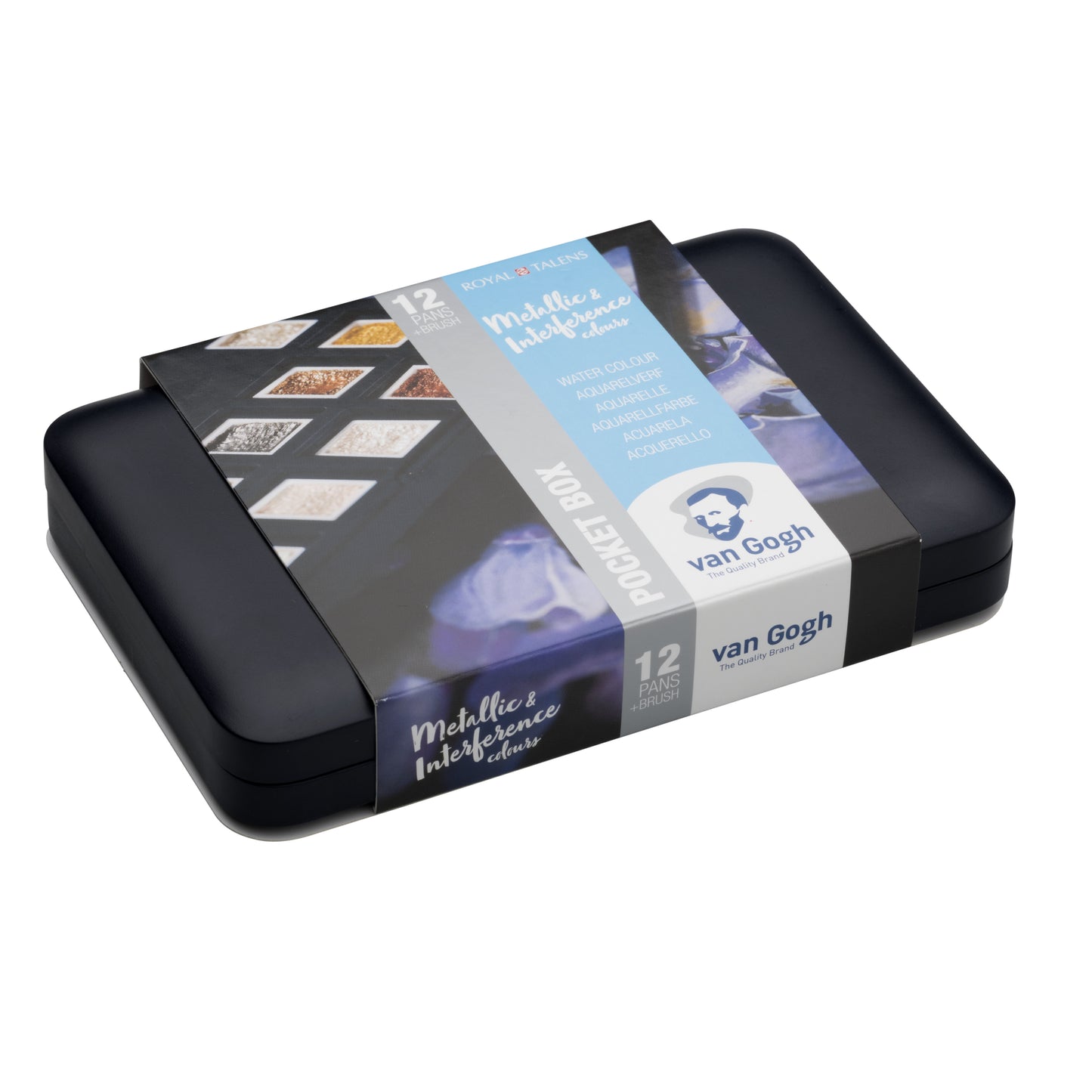 van Gogh Water Colour Pocket Box Metallic / Interference Set of 12