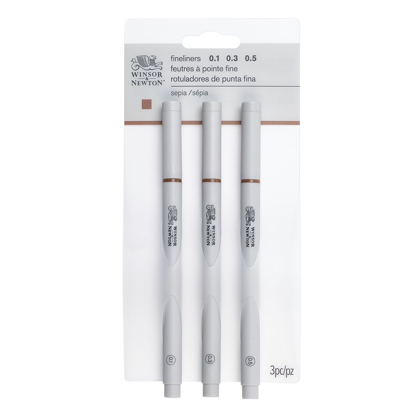 Winsor & Newton Fineliner Pen Set of 3 - Assorted Sepia