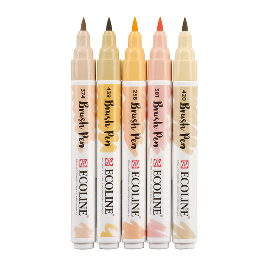 Ecoline Brush Pen Beige Pink Set of 5