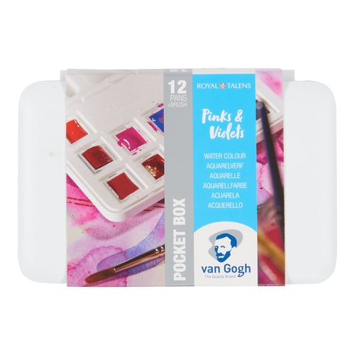 van Gogh Water Colour Pocket Box Pinks & Violets Set of 12