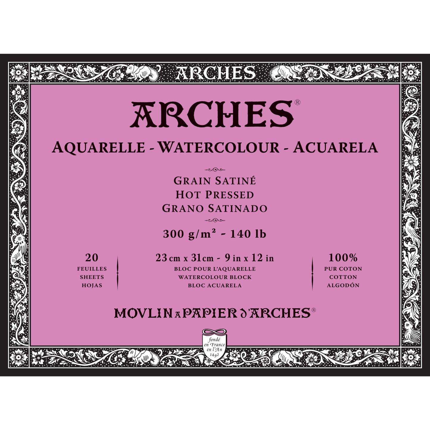 ARCHES Watercolour Blocks 140 lb Hot Press