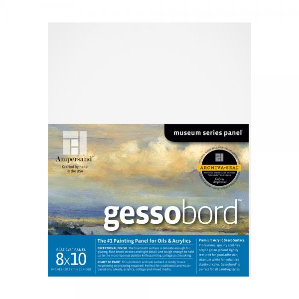 Richeson Premium Gessoed Hardboard Panel - 12 inch x 12 inch, White, 2 inch Cradle