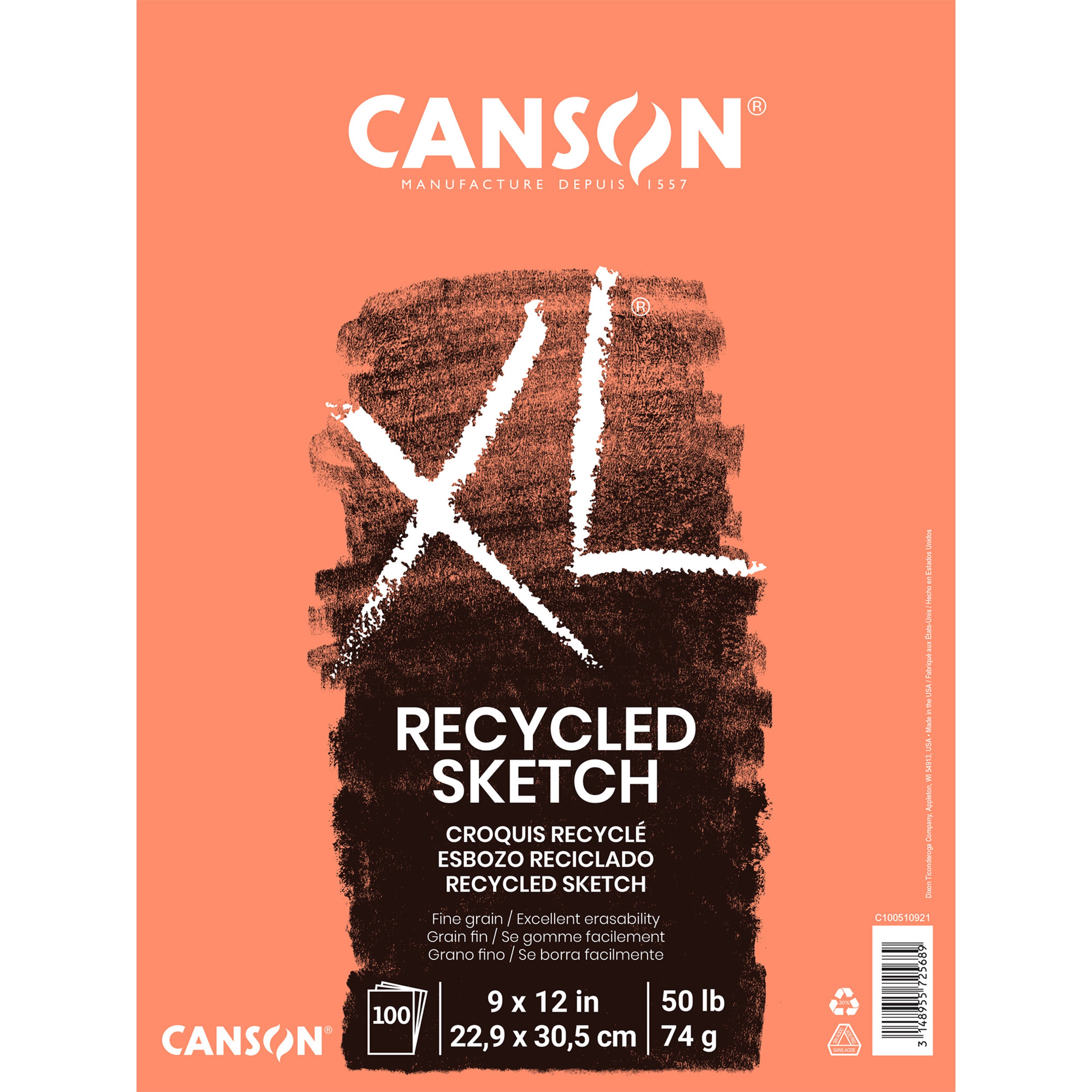 Canson Classic Cream Drawing Pad, 18 x 24, 24 Sheets
