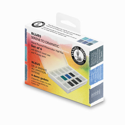 Daniel Smith Extra Fine Watercolors Half Pan Set of 6 - The Blues