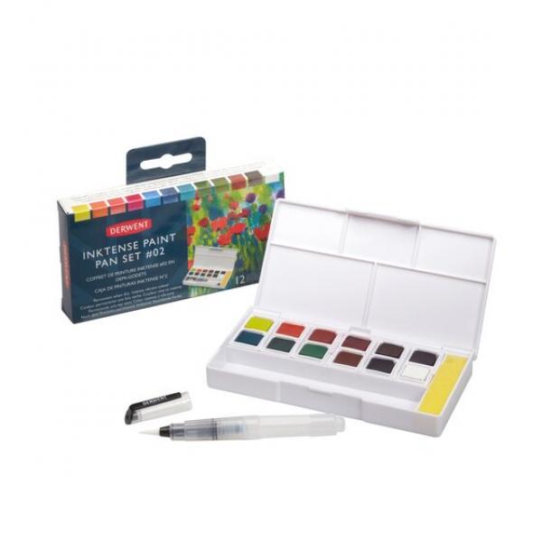 Derwent Inktense Paint Pan Travel Set of 12 #2
