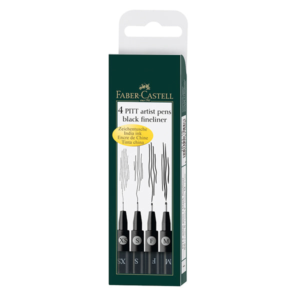 Faber-Castell PITT Artist Pen Set Set of Black Fineliner