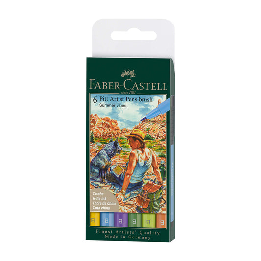 Faber-Castell PITT Artist Pen Set - Summer Vibes Set of 6