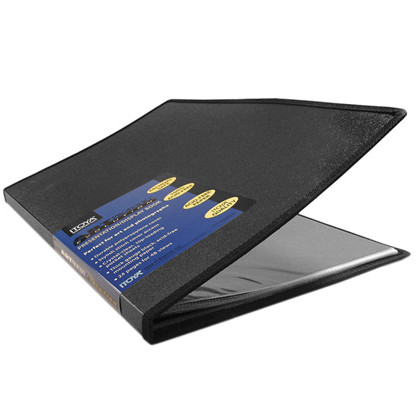  Itoya ProFolio Expo 14x17 Black Art Portfolio Binder with  Plastic Sleeves and 24 Pages - Portfolio Folder for Artwork with Clear  Sheet Protectors - Presentation Book for Art Display and Storage 