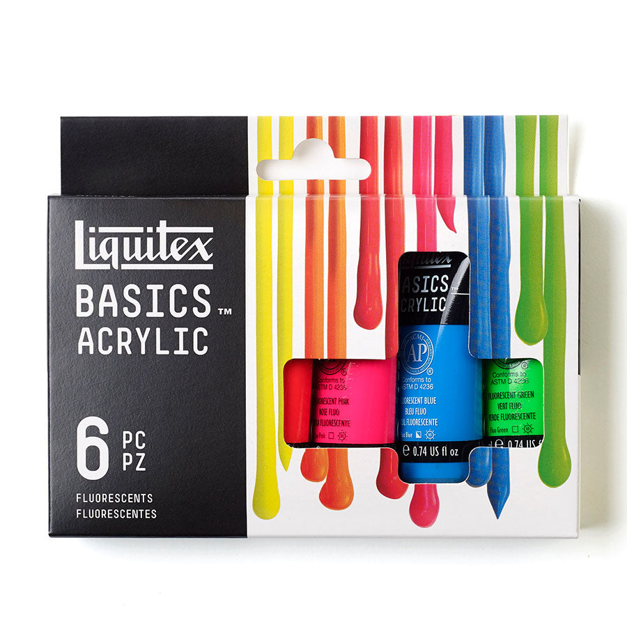 Liquitex BASICS set of 6 - Fluorescent - Clearance