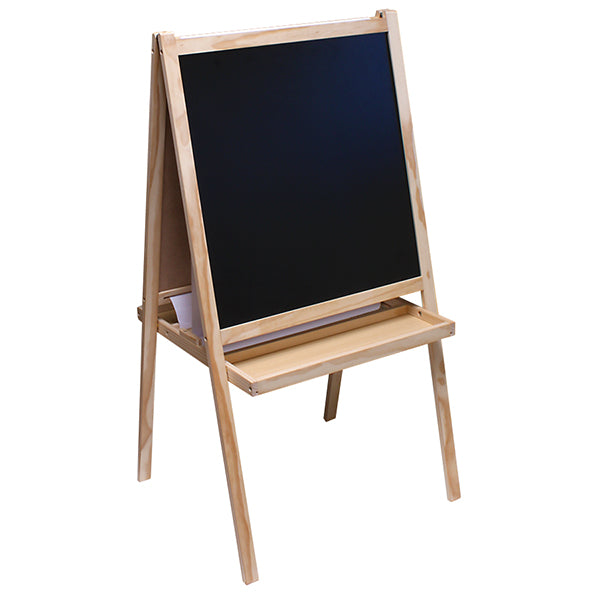 US Art Supply Flip-Over Children's Paint & Drawing Artist Easel with Chalkboard & Dry Erase Board, 3 Large Storage Bins