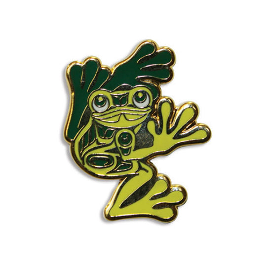 Native Northwest Frog Pin by Corey W. Moraes - While Qty's last