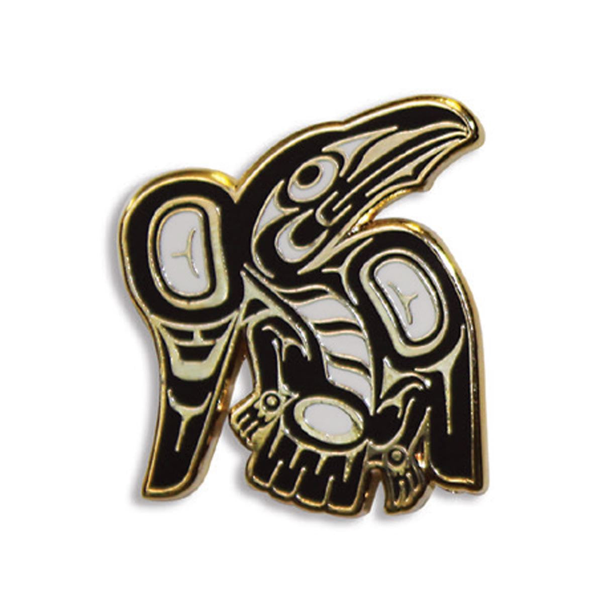 Native Northwest Raven Pin by Francis Horne Sr.