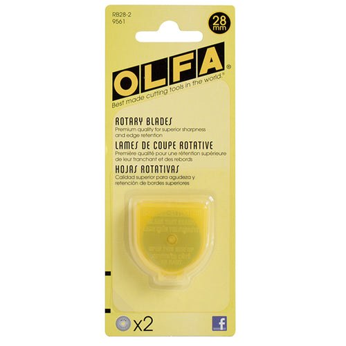 OLFA RB28-2 Rotary Replacement Blades Pack of 2 - 28mm