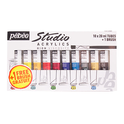 Pebeo : High Viscosity : Studio Acrylic Paint : 100ml : Dark Cadmium Yellow  Hue