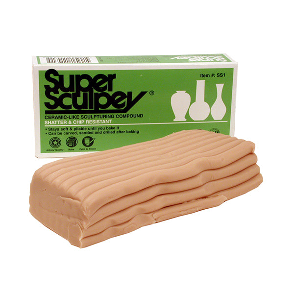Multipack of 6 - Super Sculpey Polymer Clay 1lb-Beige