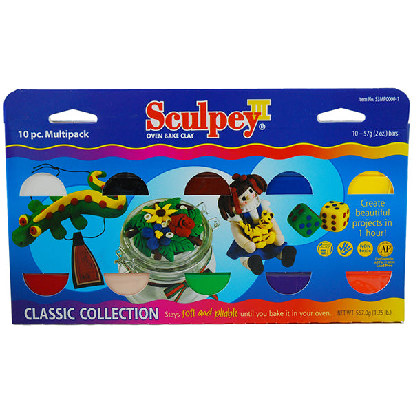 Sculpey III Polymer Clay Classic Collection, 10-Pack
