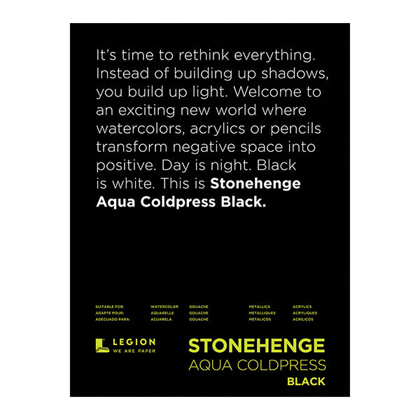 Stonehenge Aqua Black Watercolour Paper Pads - Cold Press