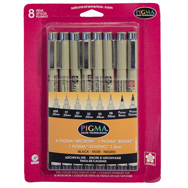 Sakura Pigma Micron Pen Micron, Brush, Graphic Set of – Opus